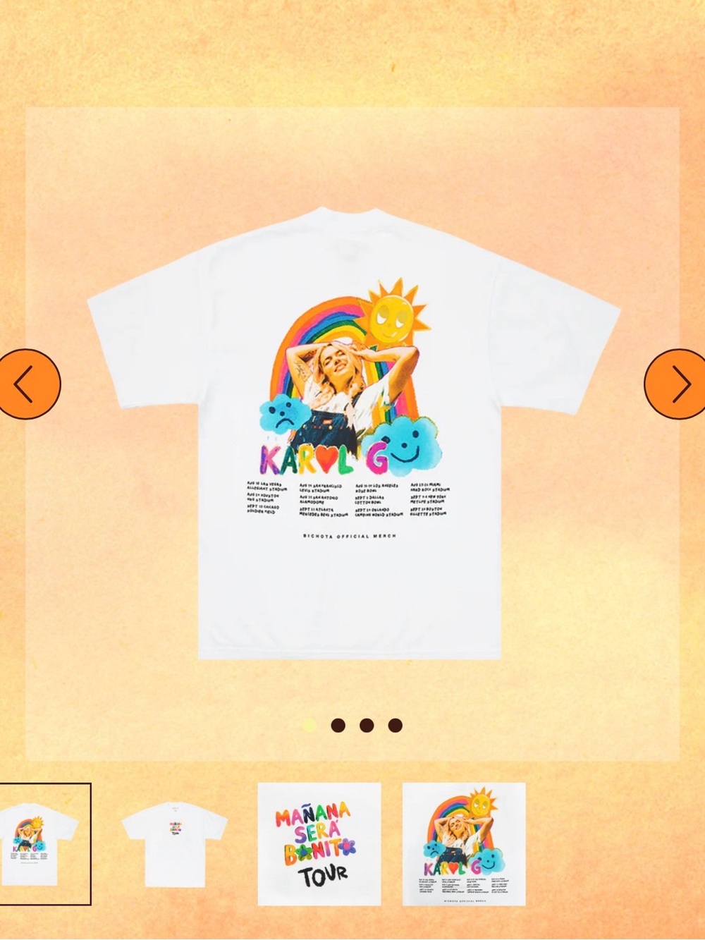 Off White 'Mañana Será Bonito Tour' Graphic T‑Shirt - - Picture 2 of 6